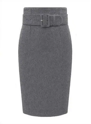 

Юбка-карандаш Женская прямая до колена, однотонная, на осень/зиму