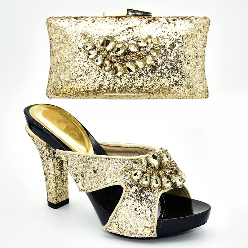 Новое поступление комплект из итальянской обуви и сумочки для вечеринки в