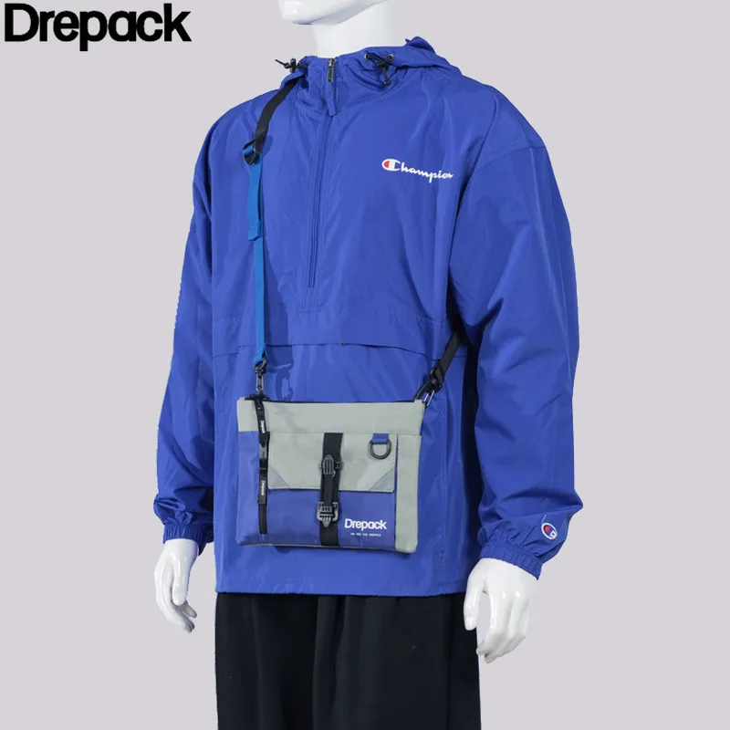 

Drepack Hot 2021 Men's Messenger Square Bags Long-Strap Street Casual Trendy Shoulder Bags Outdoor All-Match Crossbody Bags
