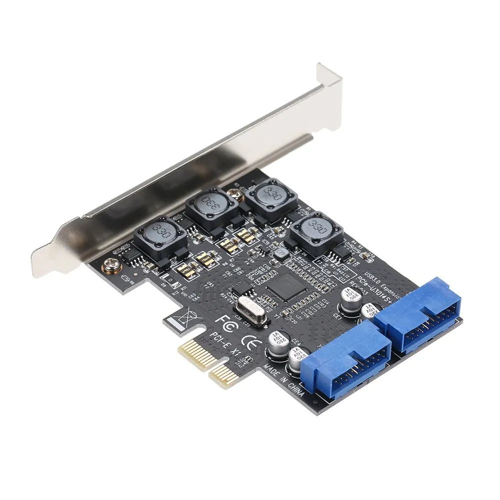 Супер Скоростной PCI Express для двойной 20 Pin USB 3 0 Карты Контроллера PCI-E X1 до 2 портов