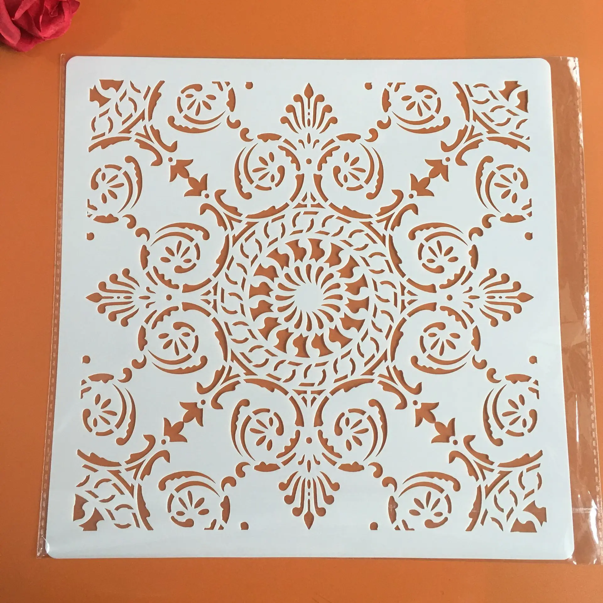 30 * 30cm diy craft mandala mold for painting stencils stamped photo album embossed paper card on wood, fabric,wall,Floor,