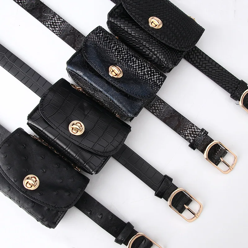 

2021 Fashion Belt Bags Vintage Waist Belt Bags Phone Pocket PU Leather Waist Pouch Vintage Lady Fanny Pack for Wholesale