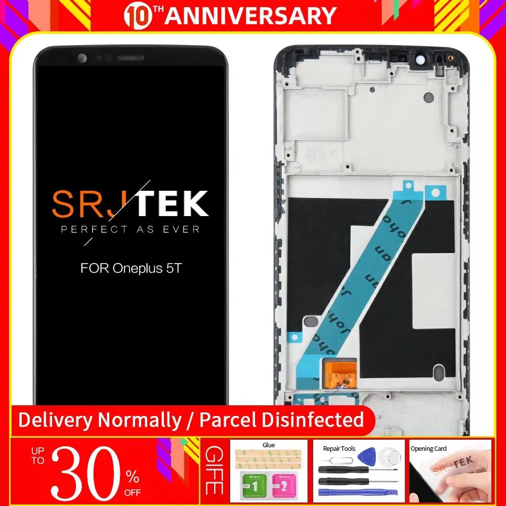 6 01 дюймов OEM Amoled LCD для Oneplus 5T дисплей сенсорный экран дигитайзер Замена OnePlus One Plus 1