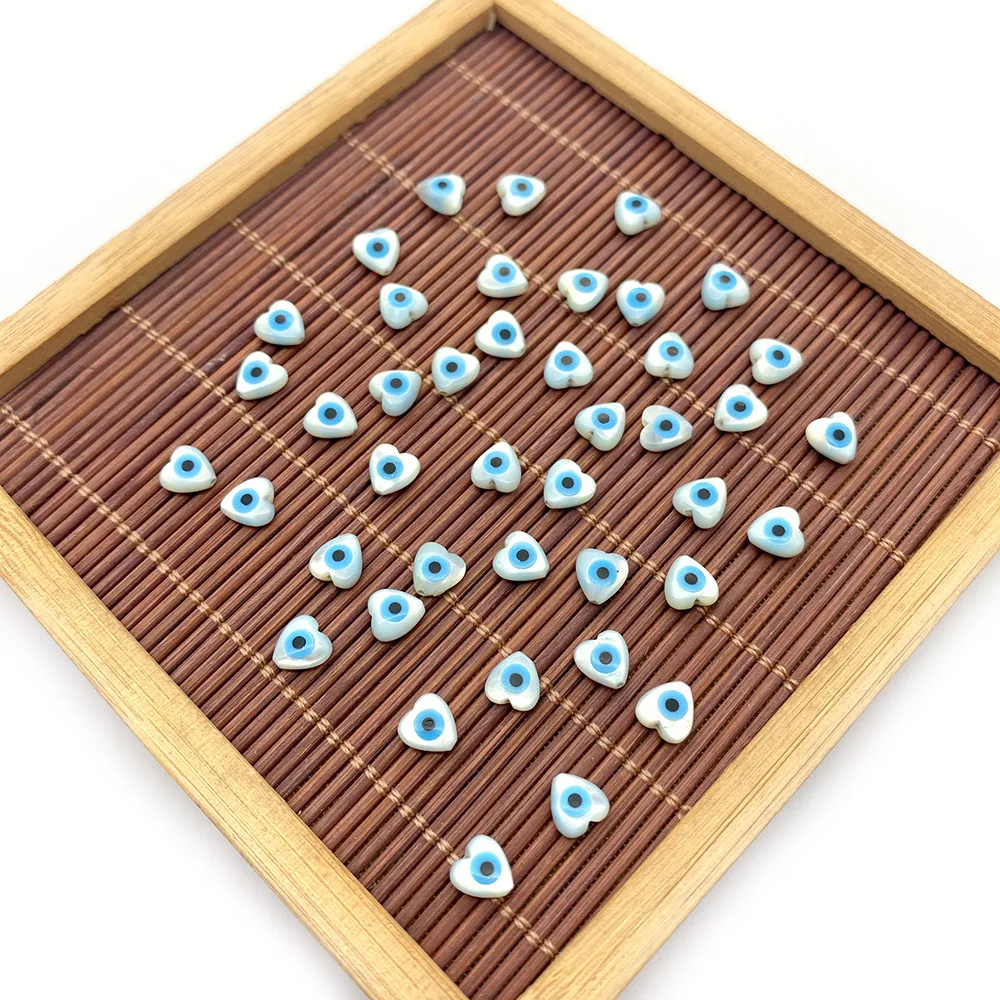 

Exquisite Love Shape Natural Sea Shell Devil's Eye Pendant Bracelet Earring Accessories Handmade Necklace DIY Beaded Jewelry