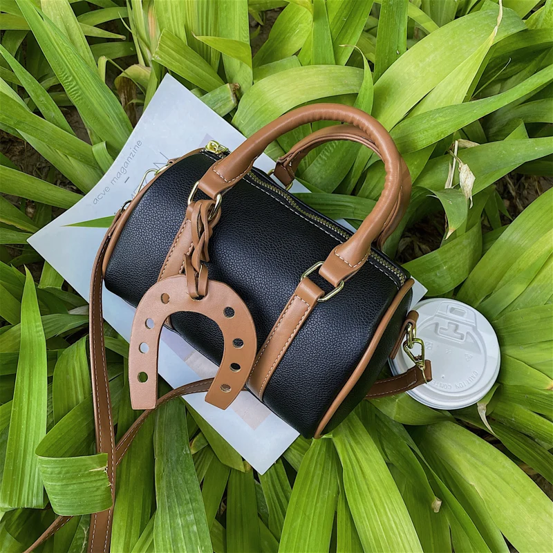 

Boston Fashion Leather Bag Crossbody Bags for Women 2021 Bolsas Mujer Purses and Handbags Luxury Designer Bolsos Sac A Main