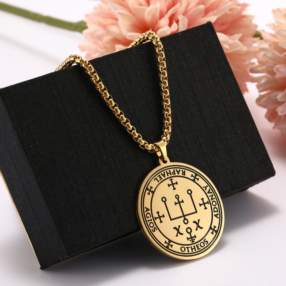 Ожерелье-амулет с печатью Рафаэль от компании давапара Сверхъестественное