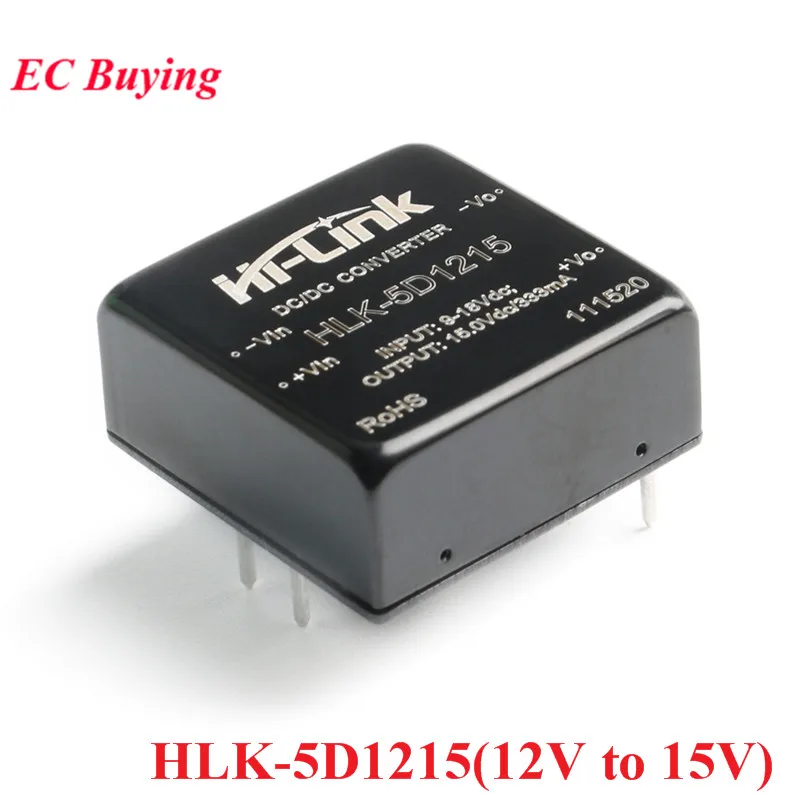 DC-DC изолированный модуль питания преобразователя 5W DC 12V to 15V/5V/12V 24v 5V/12V