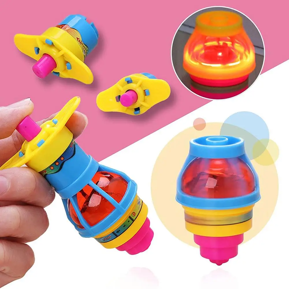

1PC Classic Spinning Tops Toy Funny Light Gyro Toy Hand Push Down Spinner Top Flash Gyro Kids Boy Birthday Gift Children