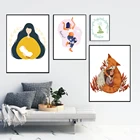 Настенная Картина на холсте с рисунком для беременных мамочек и малышей, скандинавские плакаты и принты, настенные картины для детской комнаты, спальни, детской комнаты, Декор