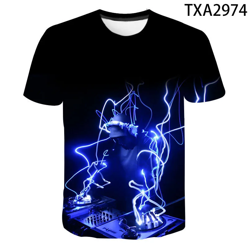 2020 New Summer 3D Print T Shirt Men Women Children Rock Disco Party DJ Music T-shirt Hip Hop Streetwear Cool Tops Tee Clothes | Мужская