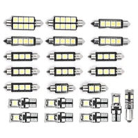 23pcsset white car interior led light bulb kit for golf 6 for mk6 2010 2015 frontrear dome replacement led car lamp hot