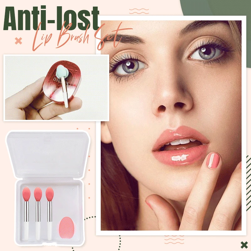 

Double Side Soft Silicone Head Eyeshadow Lip Applicator Brush Makeup Brushes with PVC Bag Cosmetic Beauty Makeup Tools