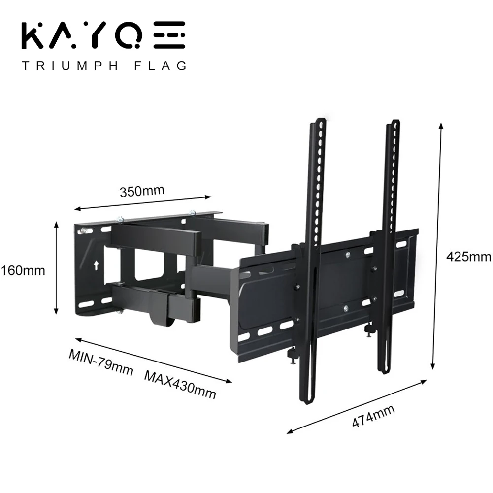 Кронштейн для телевизора угловой наклонный 32-70 дюймов 400x400 мм |