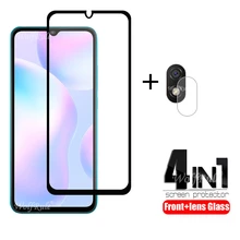4-in-1 For Xiaomi Redmi 9A Glass For Redmi 9 9A Tempered Glass HD Protective Glass Screen Protector For Redmi 9A 9C 9 Lens Glass