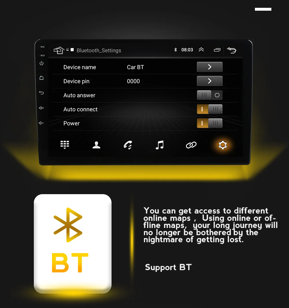 YellowBerry android автомобильный мультимедийный плеер навигация GPS радио для Toyota Camry 2018