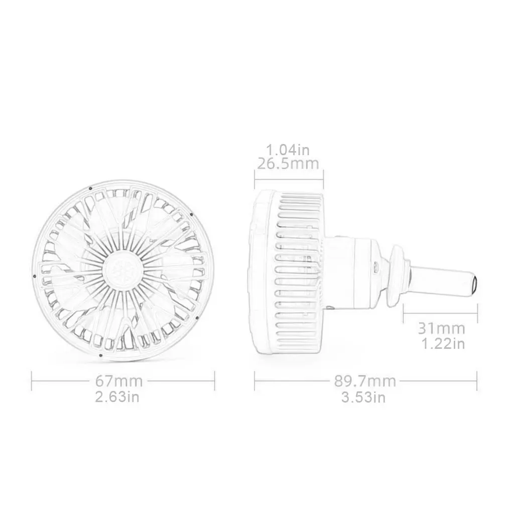 Автомобильный охлаждающий вентилятор тихий автомобильный Кондиционер 360