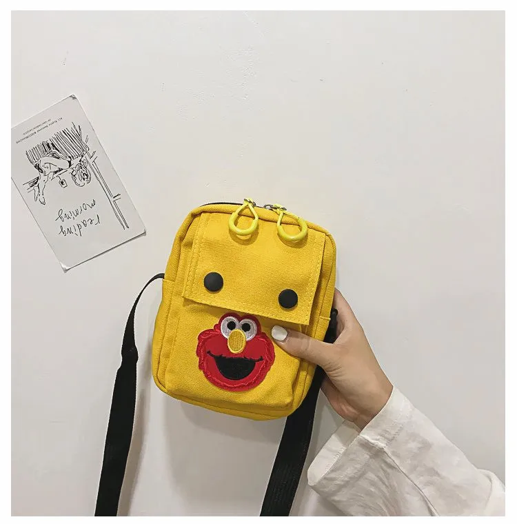 Холщовый кошелек на плечо с отделением для телефона Улица Сезам|Сумки-кроссбоди|