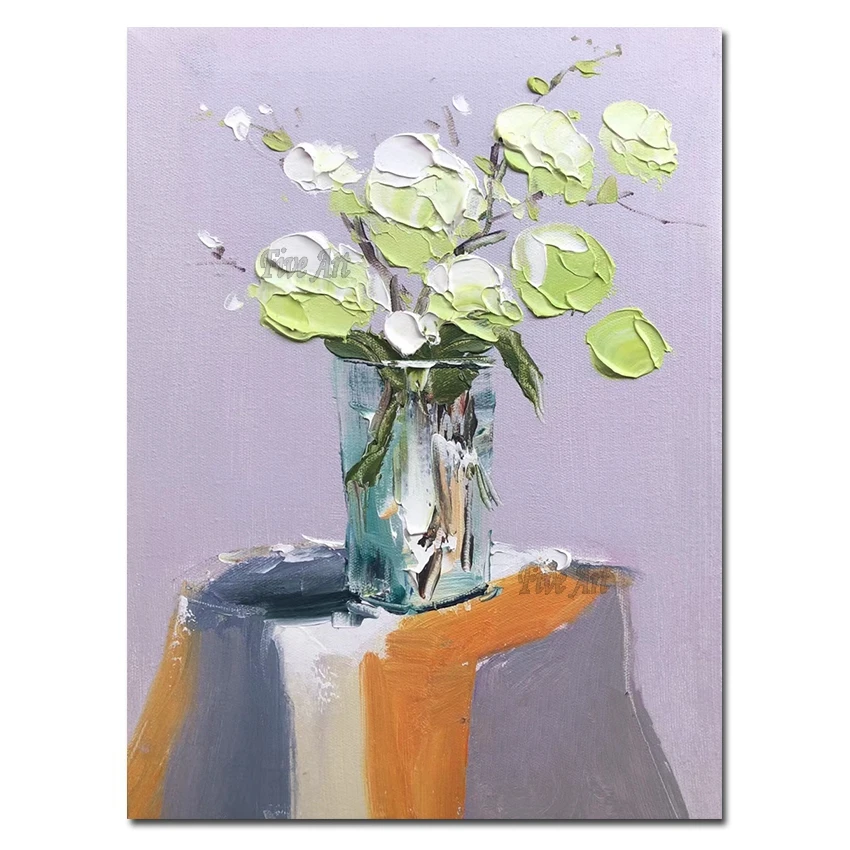 Палитра Ножи абстрактные ваза цветы Картина маслом настенное изображение на