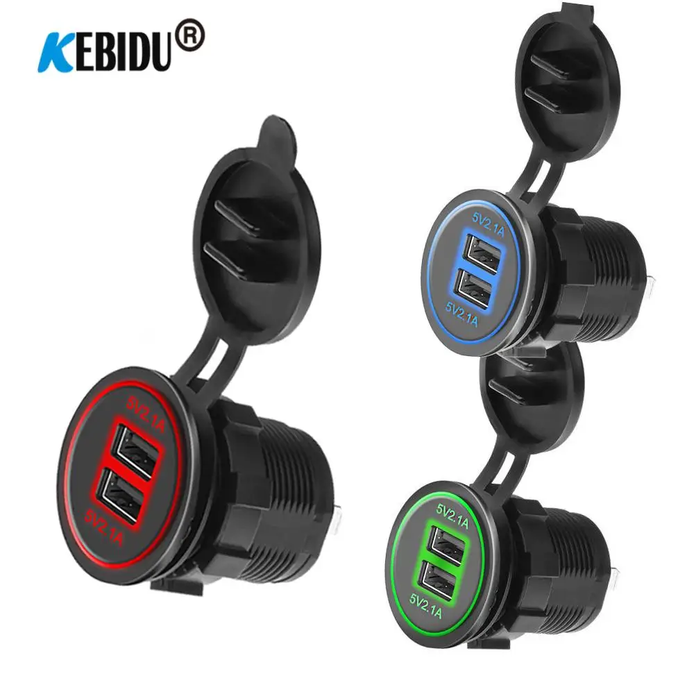 Автомобильное зарядное устройство с двумя USB-портами 12 В/24 В 4 2 А | Автомобили и