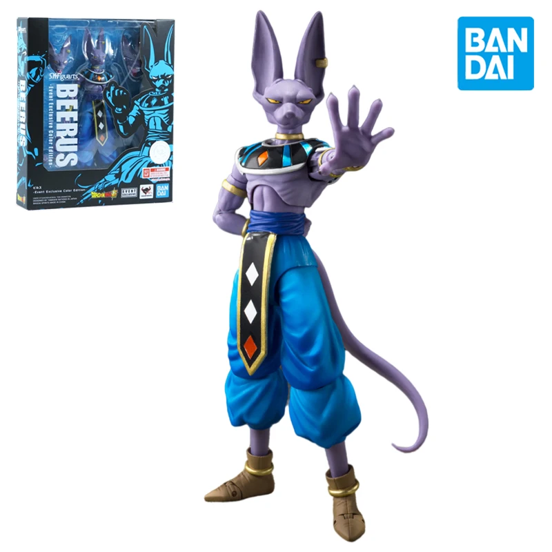 

New Bandai Original Anime Dragon Ball Z Limited SHF Gods of Destruction Beerus Action Figure Collection Model Toys Birthday Gift