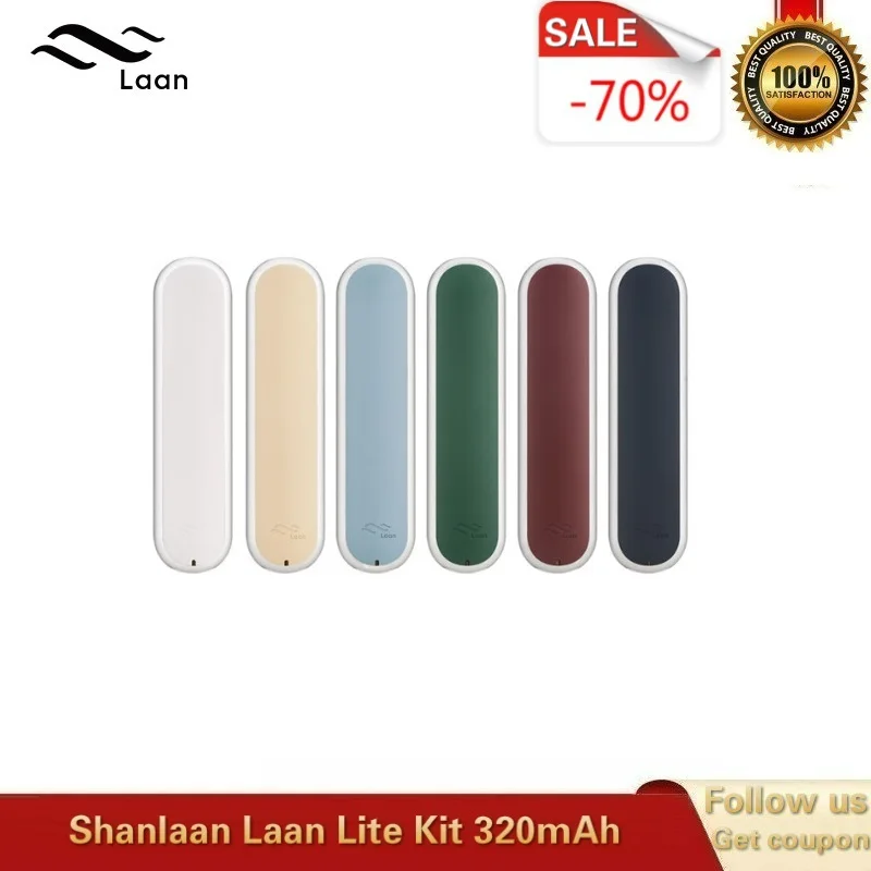 Электронные сигареты Shanlaan Laan Lite Kit 320 мАч батарея и 1 4 мл Pod 7 Вт все в одном курение