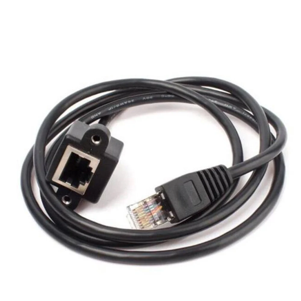 

Extension Cable Pure Copper Wire Core RJ45 Male To Female Line with Screw Hole Fixed Five Types Cable for Industrial Case