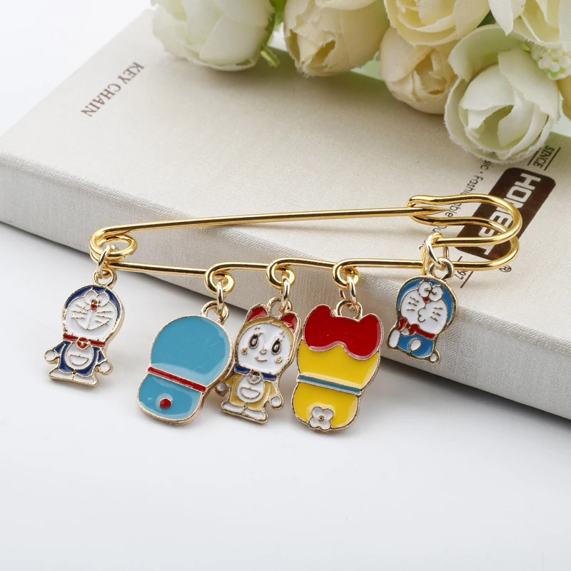 Cute Anime Cat Alice Wonderland Enamel Pendant Pins Brooches Trendy Cartoon Gift | Украшения и аксессуары
