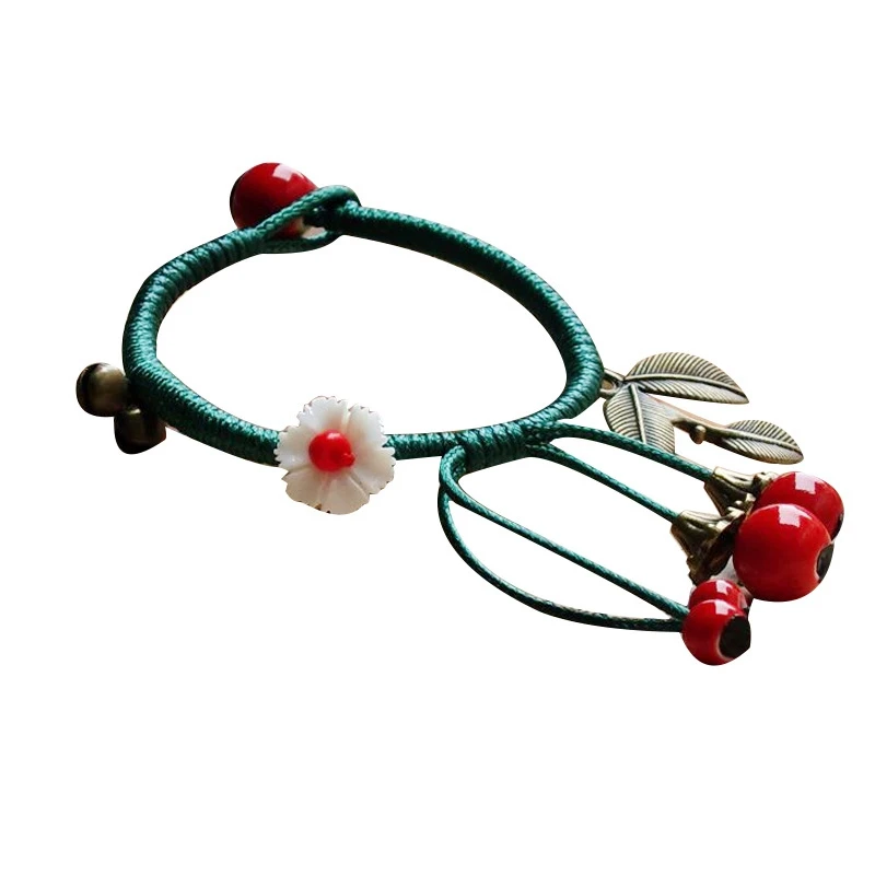 С цветами и стразами для женщин Керамика ручной работы DIY Браслеты предметы