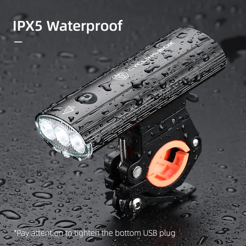 

Bike Light 3LED Front Light USB Rechargeable Bike Light IPX5 Waterproof LED Headlight 3000mAh Power Bank Mountain Bike Headlight