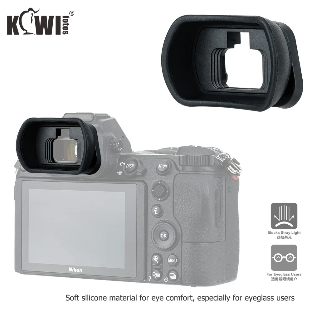Ocular para Nikon Kiwi Silicone Macio Estendido Câmera Eyecup Visor z5 z7 z6 Z6ii Z7ii Longo Olho Copo Sombra Substitui Dk-29