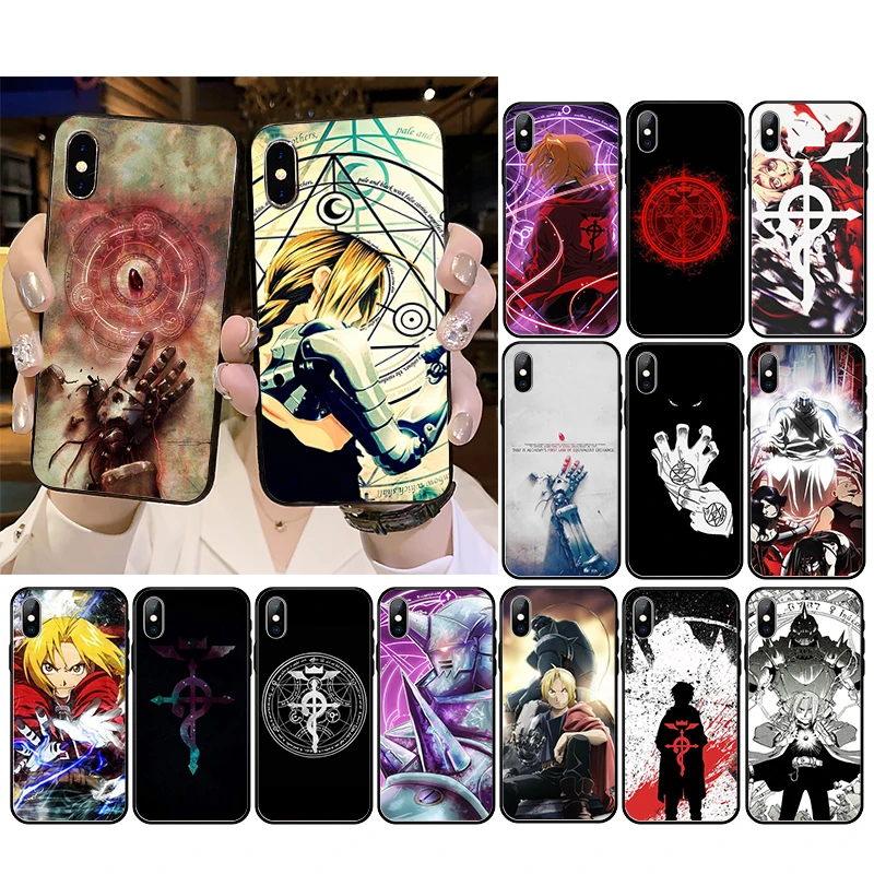 

Full Metal Alchemist Brotherhood Anime Phone Case For iPhone 13 12 11 Pro Max 12 mini XS MAX XR SE2 8 7 Plus X