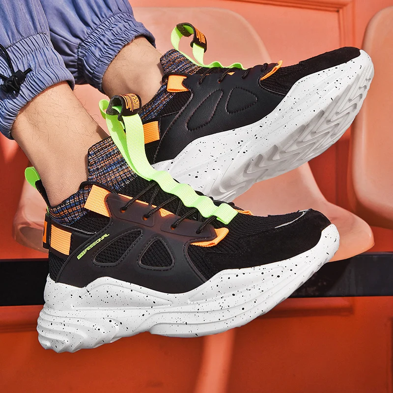 

2021 Comfortable Men's Sneaker New Fashion Breathable Casual Chunky Shoes Trainers Street Style Male Footwear