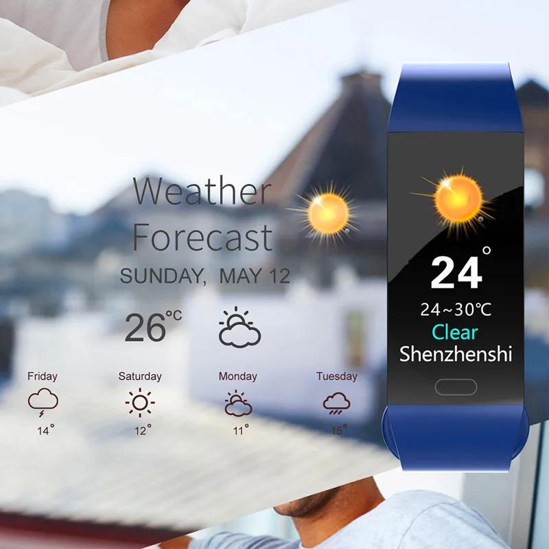 Smart Bracelet IP67 Waterproof Fitness Tracker Band Blood Pressure Heart Rate Monito Sleep monitoring Smart Wristband