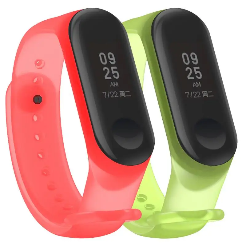 Умный Браслет для Xiaomi Mi Band 3 4 прозрачный силиконовый ремешок из ТПУ сменный |