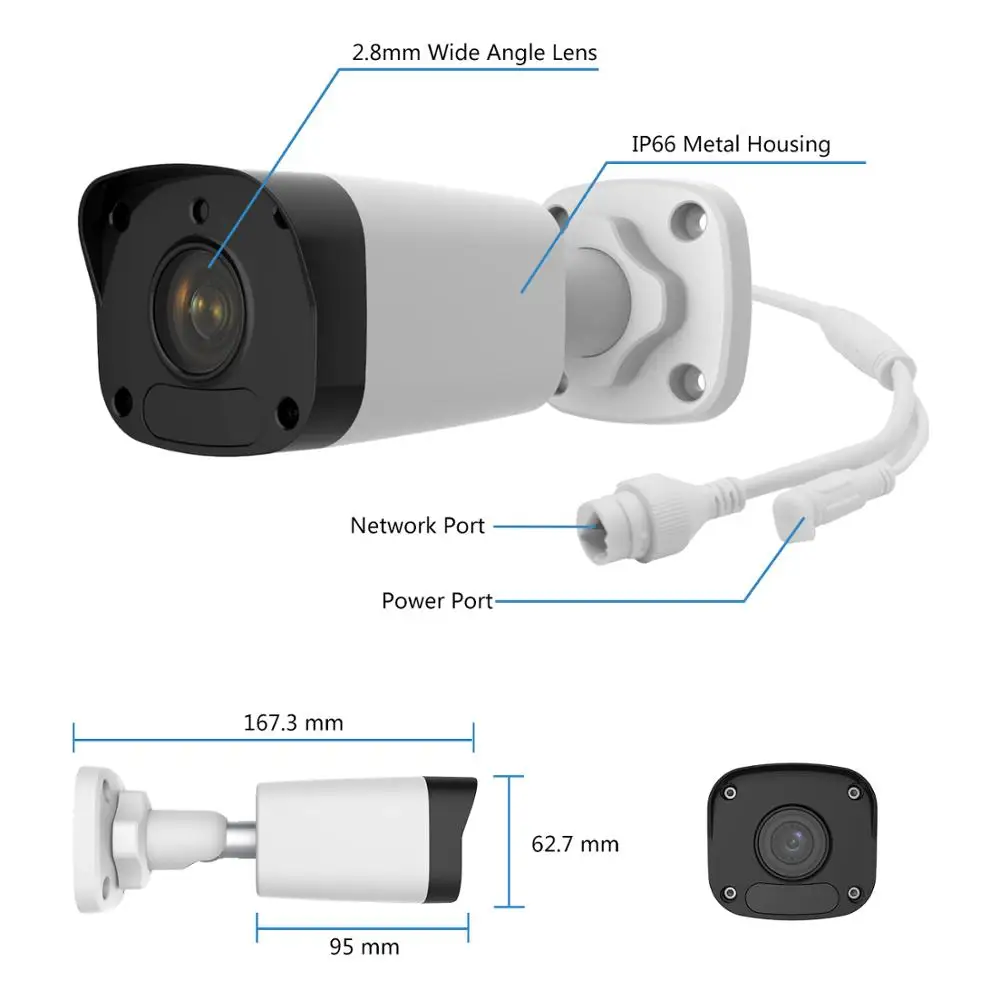 Anpviz H.265 4CH POE NVR KIT CCTV Security System 2/4PCS 5MP CCTV Bullet IP Camera P2P Video Surveillance Set