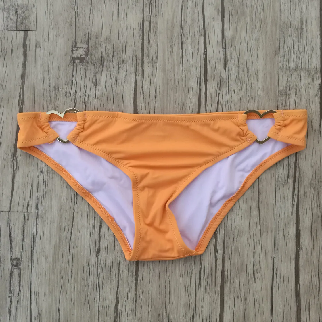Женский оранжевый комплект бикини в форме сердца купальник купальный костюм для