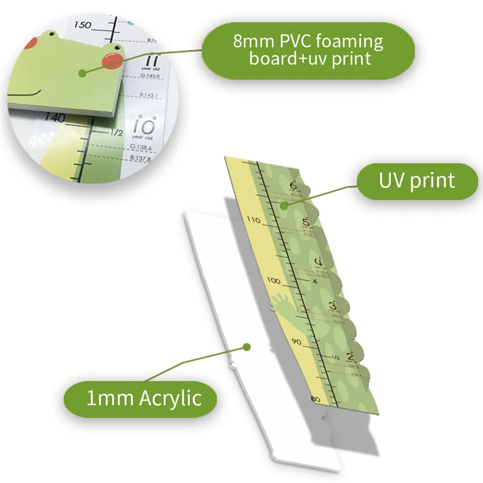 Линейка для измерения роста Мультяшные наклейки на стену с динозавром детей