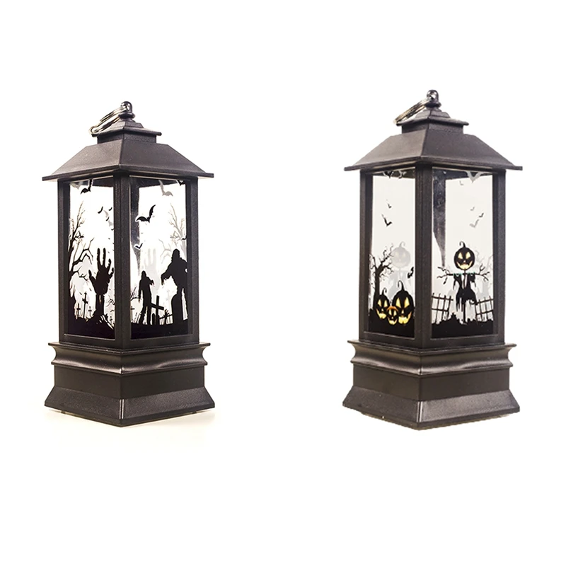 

Украшения для Хэллоуина с принтом, большие ветряные фонари для Хэллоуина, атмосферное украшение для бара, свеча, освещение