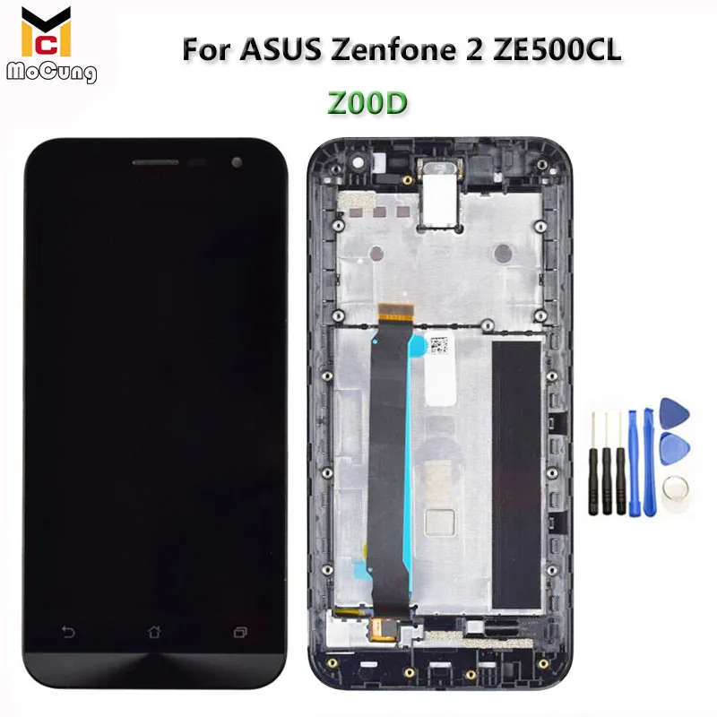 Для ASUS Zenfone 2 ZE500CL Z00D Полный ЖК дисплей Панель модуль монитор Сенсорный экран