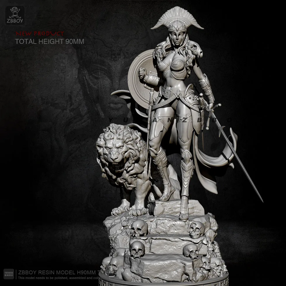 

90mm Resin model kits figure colorless and self-assembled TD-2327