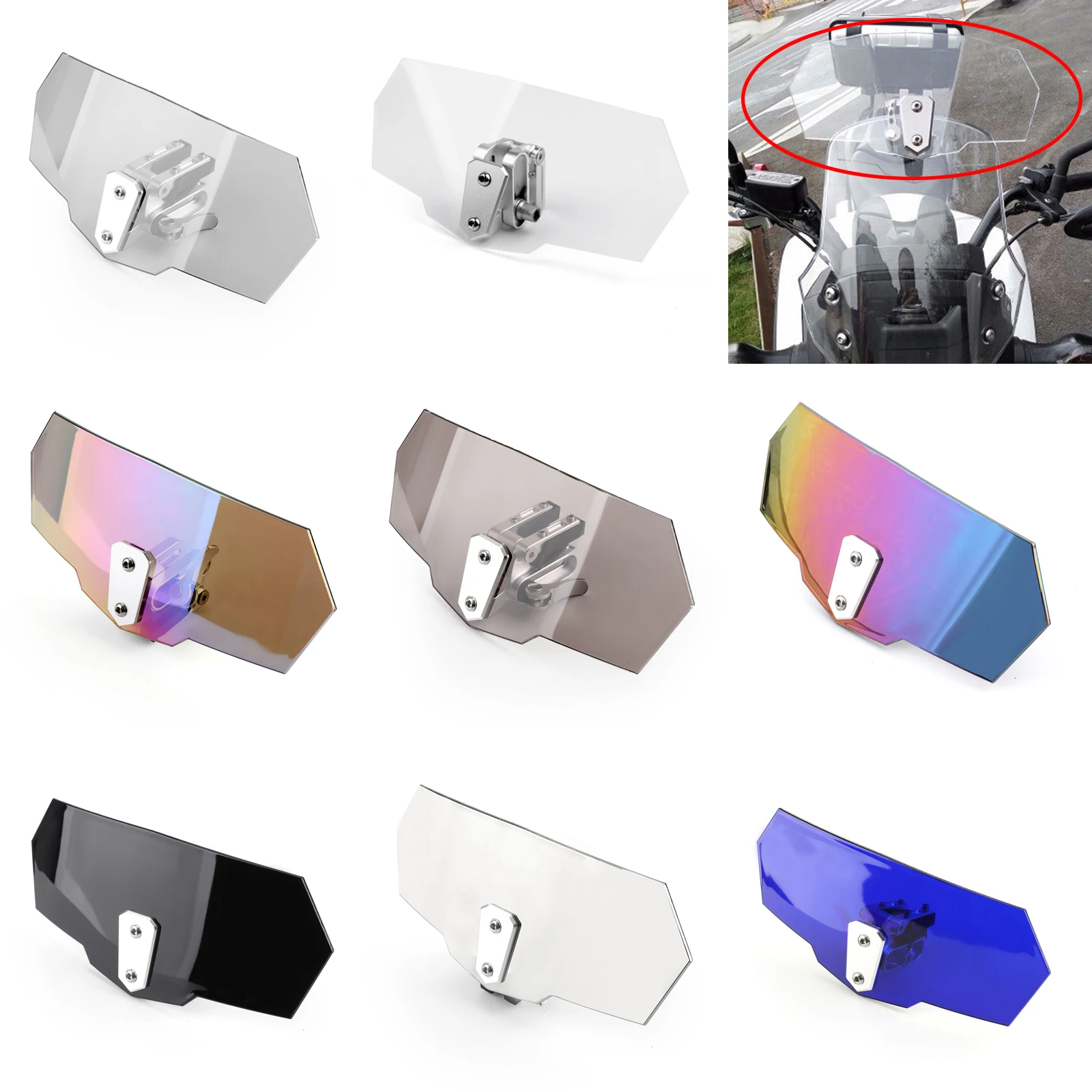 

Airflow Universal Adjustable Windshield Motor Extension Deflector For Yamaha For BMW Windscreen Motorcycle Spoiler Wind Parts