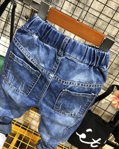 Джинсы для маленьких мальчиков 2021 Сезон весна Модные детские джинсовые