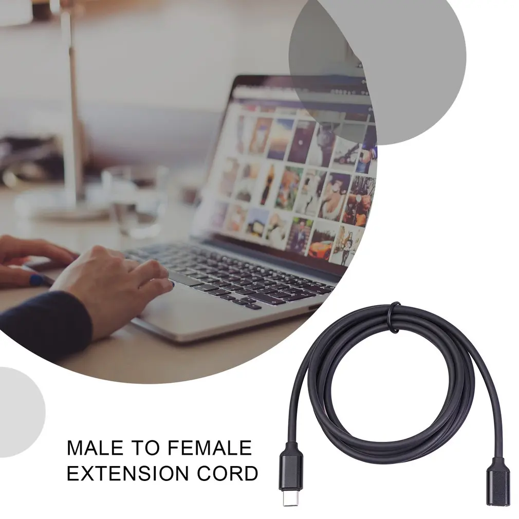 

Type-C Extension Cable Type C Extender Cord Type-C Thunderbolt 3 for Xiaomi for Nintendo for Switch Type-C Extension Cable