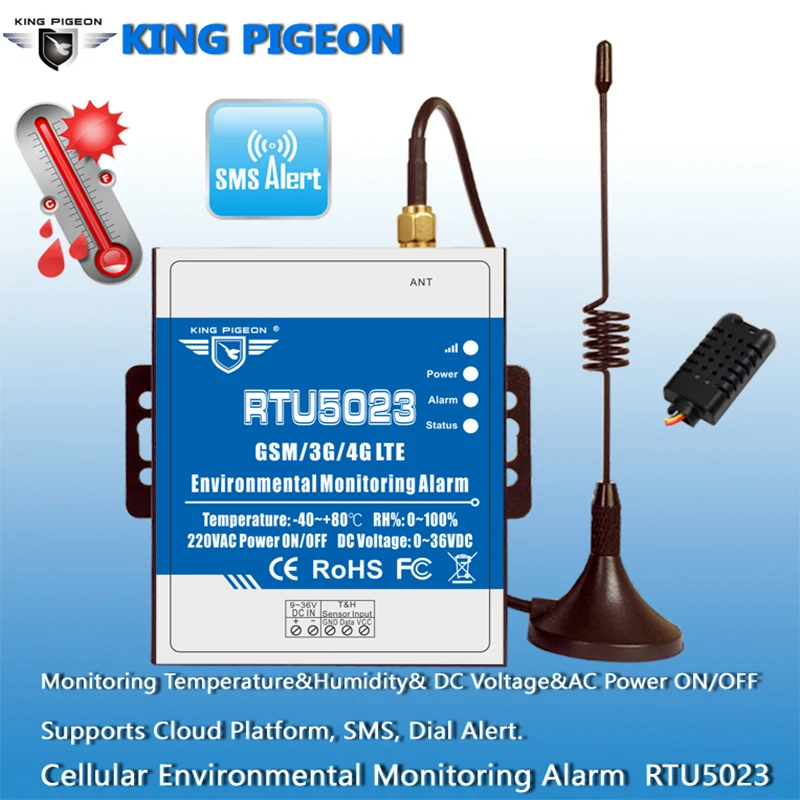 Сигнал переменного/постоянного тока King голубь RTU5023 GSM 4G RTU Оповещение об Утере