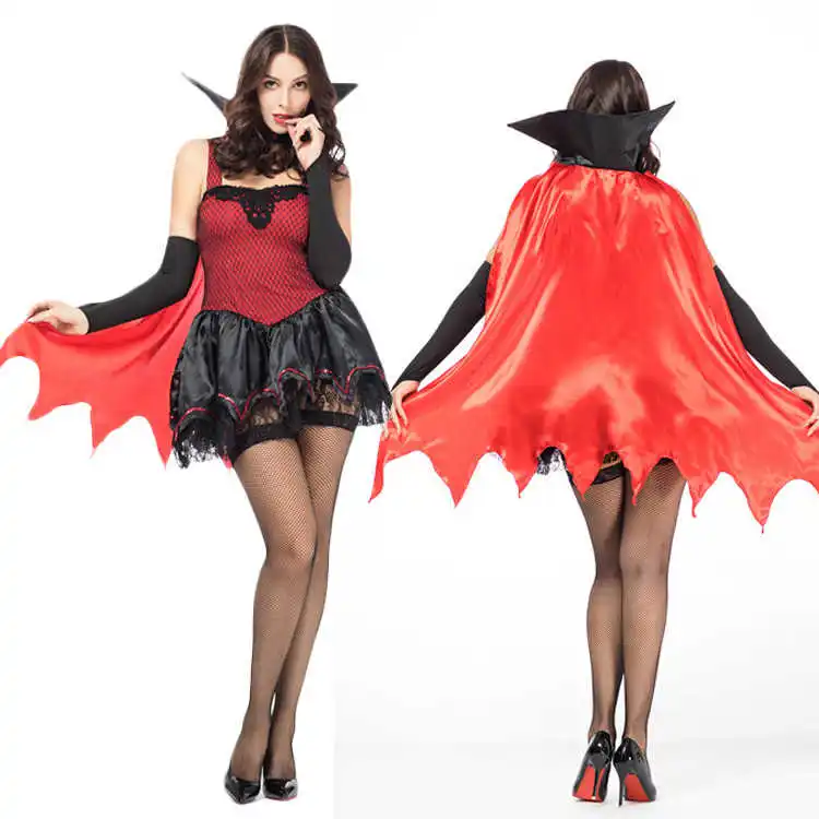 

Vampire Demon Queen New Costume Halloween Stage Bar Party Adult Female Costume