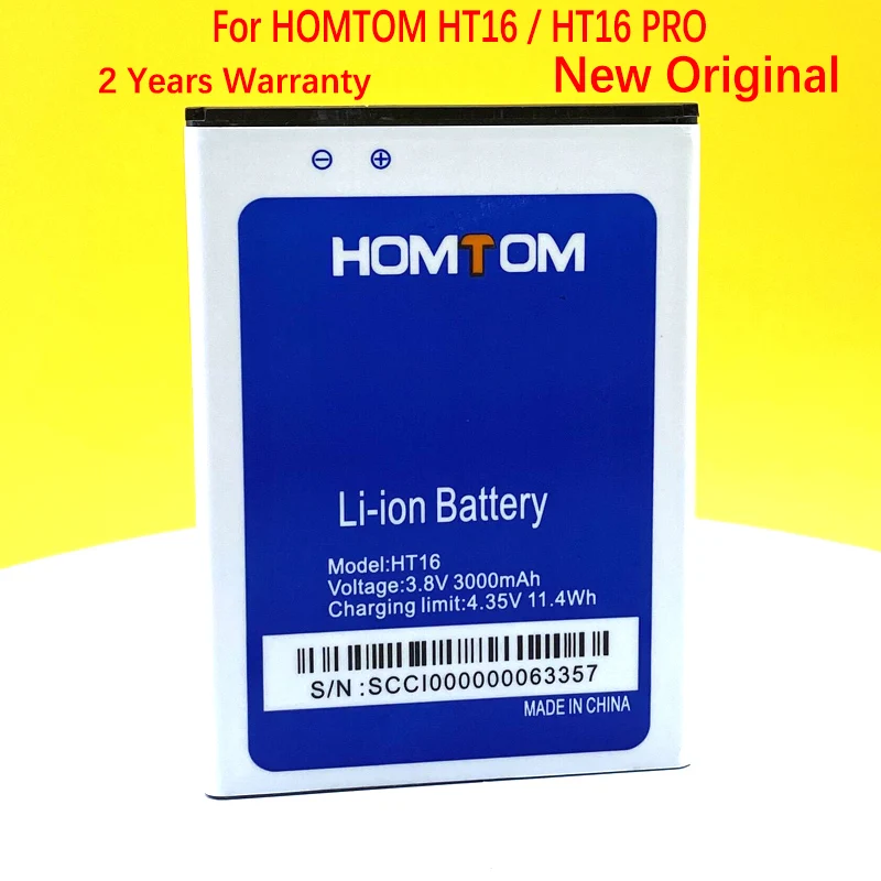 new original battery for homtom ht3 ht16 ht17 ht37 pro mobile phone replacement in stock tracking number free global shipping