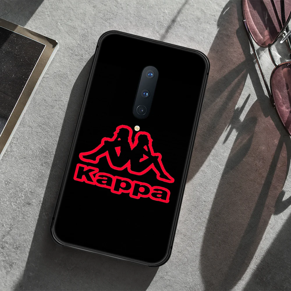 

Italian sports brand kappa Phone Case Cover Hull For 1+ Oneplus 5T 6 6T 7 7T 8 8T Pro black Bumper Painting Prime Silicone Cell