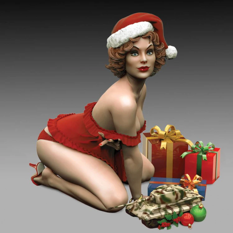 

1/24 Resin Model figure GK PIN-UP CHRISTMAS Unassembled and unpainted kit