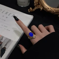 temperature zircon fox opening rings for woman color changing design 2021 new fashion unusual ring for korean jewelry party girl
