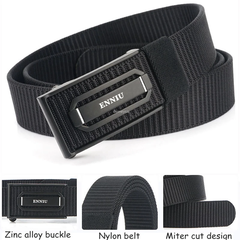 

Tactical Belt Adjustable Army Military Training Heavy Duty Waist Belts Wear Resistance Hiking Climbing Hunting Belt 125cm/3.4CM